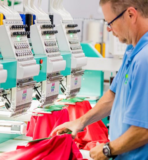 We run multiple multi-head embroidery machines for efficient turnaround of projects